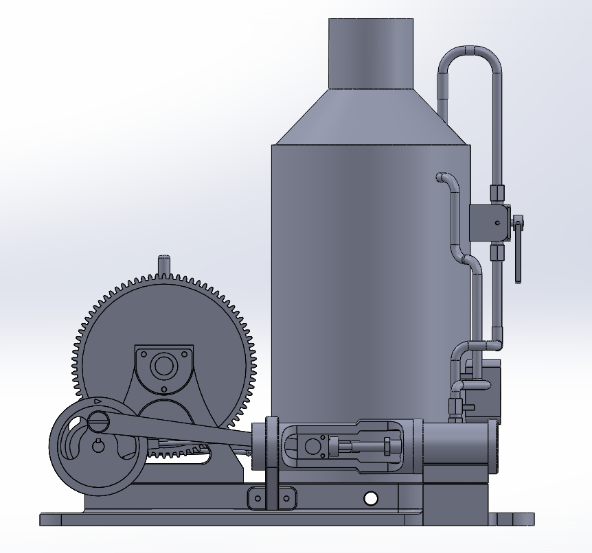 带离合器的 2x1 气缸蒸汽机操作绞车